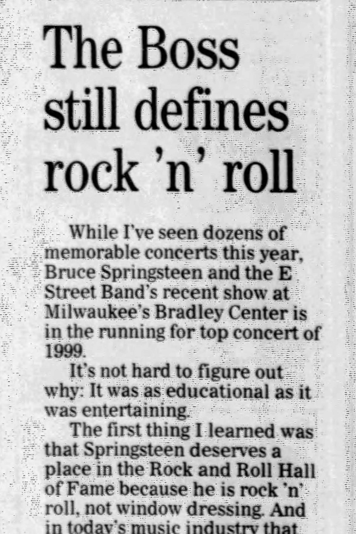 'The Boss still defines rock 'n' roll'
